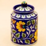 Blue Pottery Handcrafted Utility Jar- Blue
