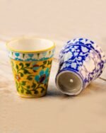 Blue Pottery- Yellow Color Handcrafted Planter - Image 2